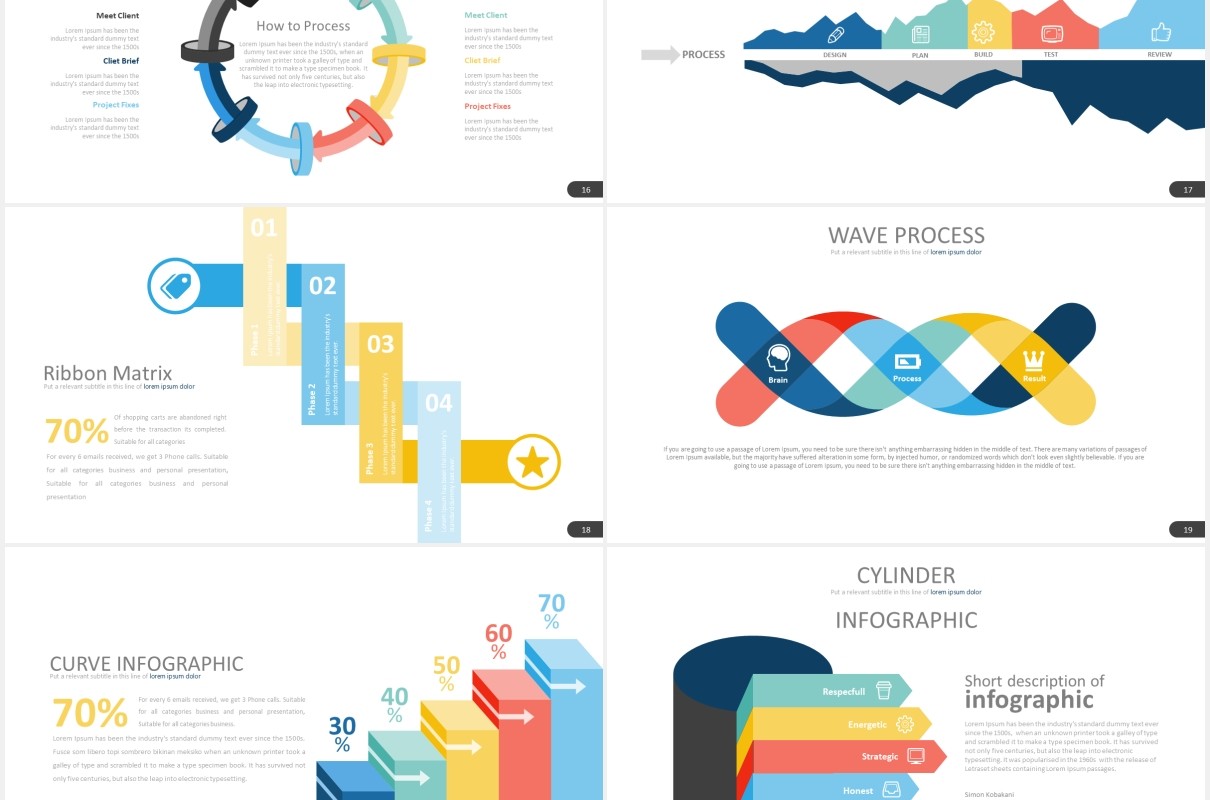 简约商务工作报告PPT素材模板nineteen powerpoint template