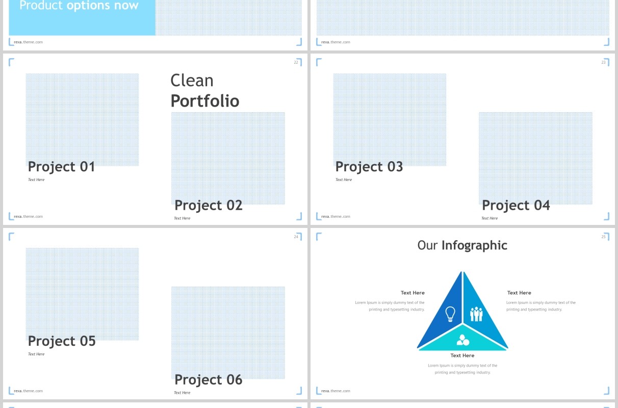 蓝色公司团队介绍个人简介通用PPT模板rexa powerpoint template