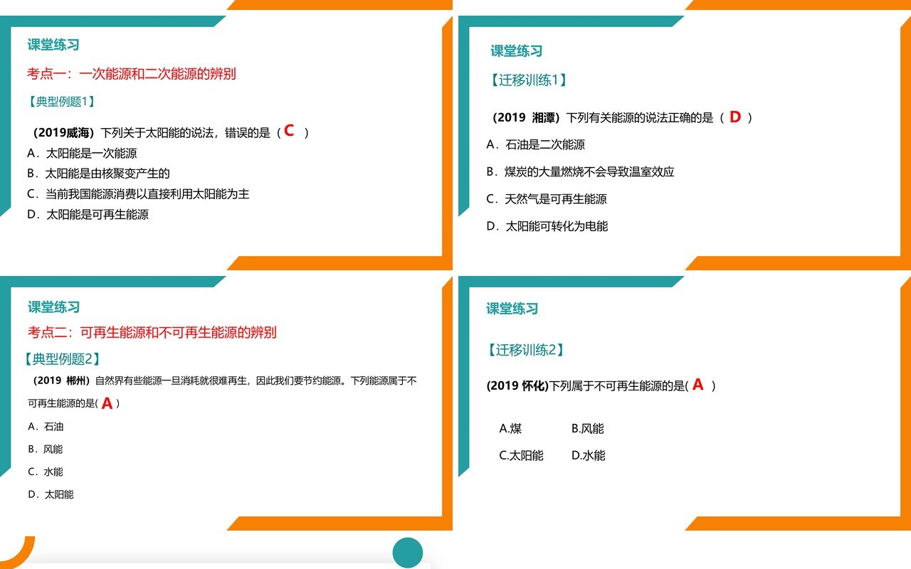 部编版九年级物理全册能源课件PPT模板