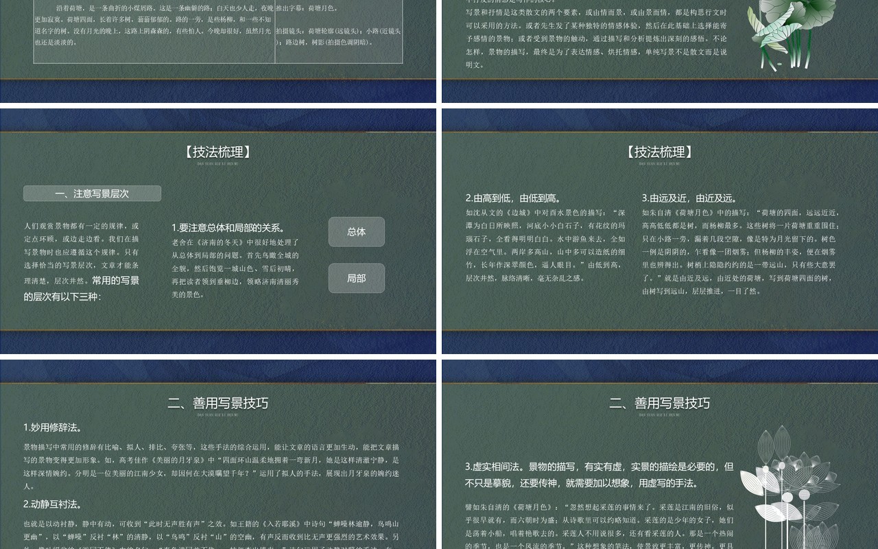 部编版高中语文必修一单元学习任务课件PPT模板