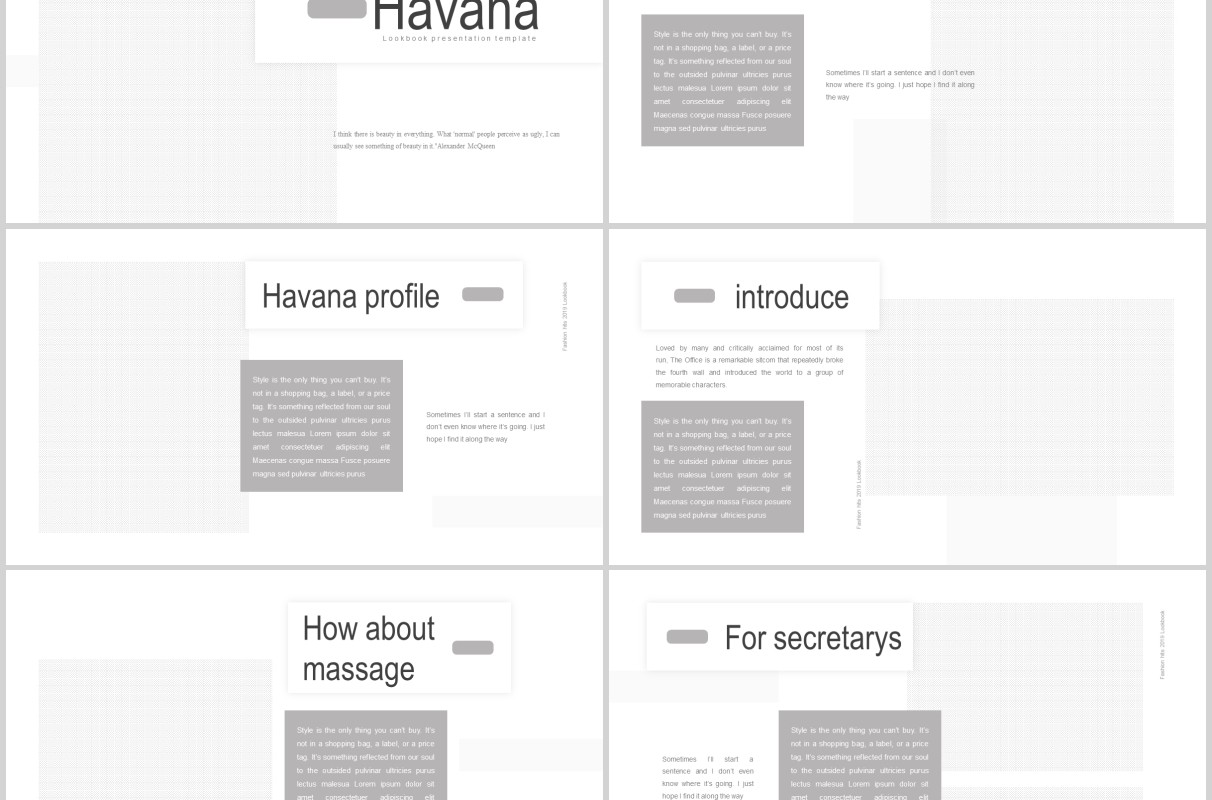 公司介绍项目团队简介PPT模板Havana Powerpoint Template