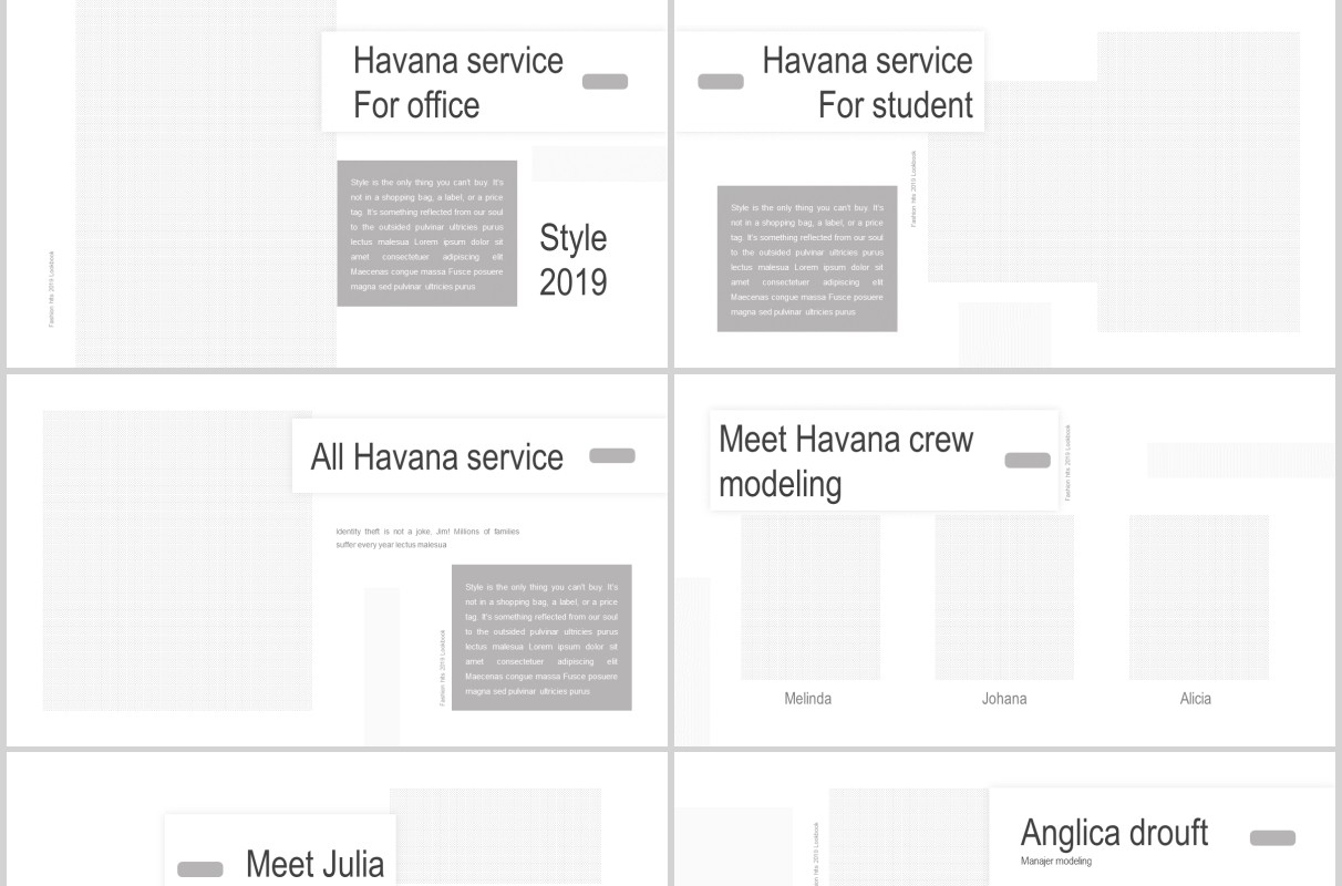 公司介绍项目团队简介PPT模板Havana Powerpoint Template
