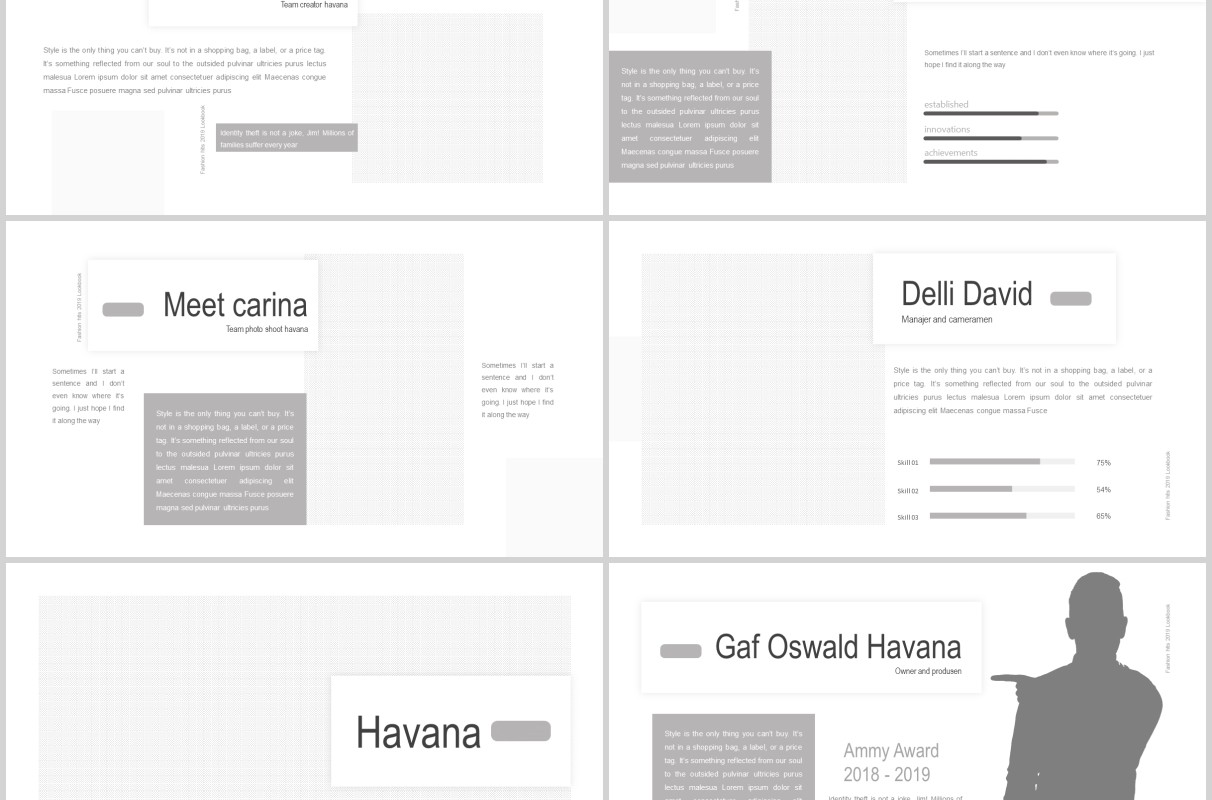 公司介绍项目团队简介PPT模板Havana Powerpoint Template
