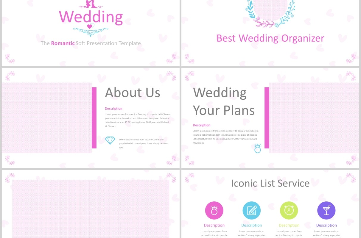 婚礼策划结婚PPT版式设计模板Wedding Powerpoint Template