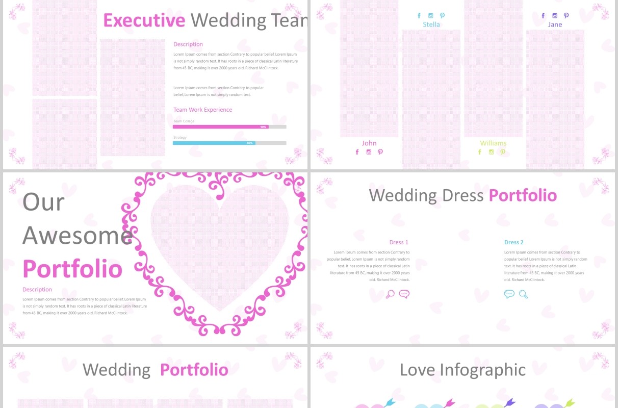 婚礼策划结婚PPT版式设计模板Wedding Powerpoint Template