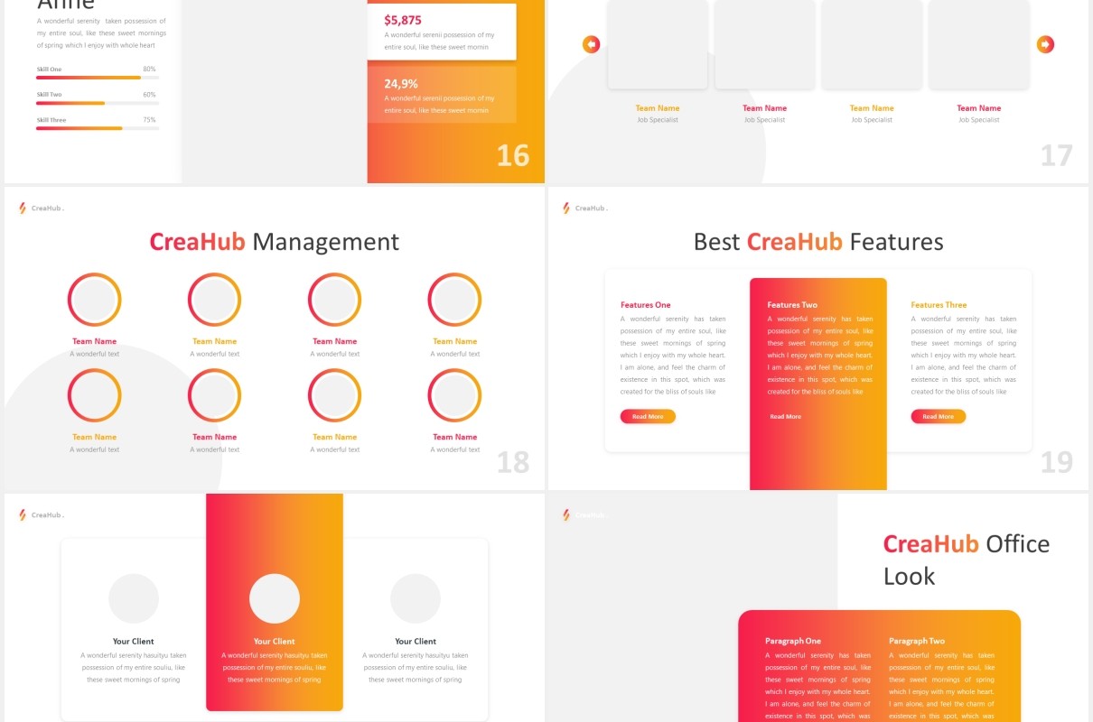 商业商务图片版式设计PPT模板CreaHub - Business Powerpoint Template