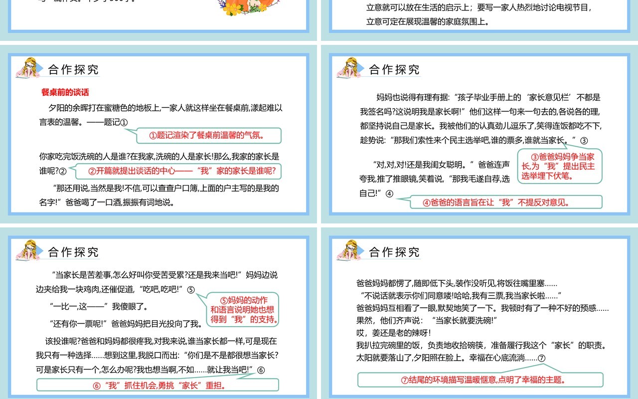 部编版七年级语文上册习作如何突出中心课件PPT模板
