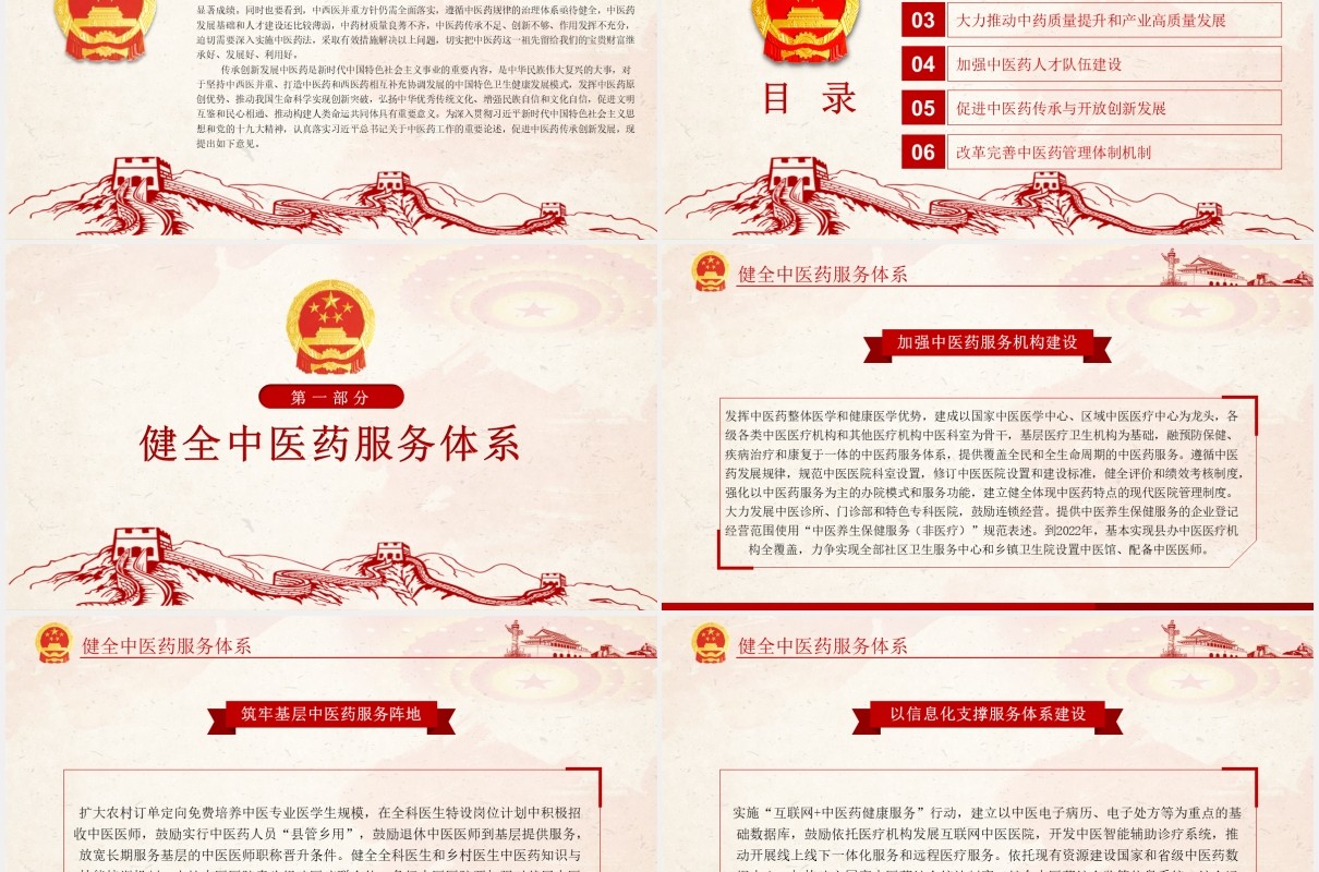 关于促进中医药传承创新发展的意见学习解读党政PPT模板