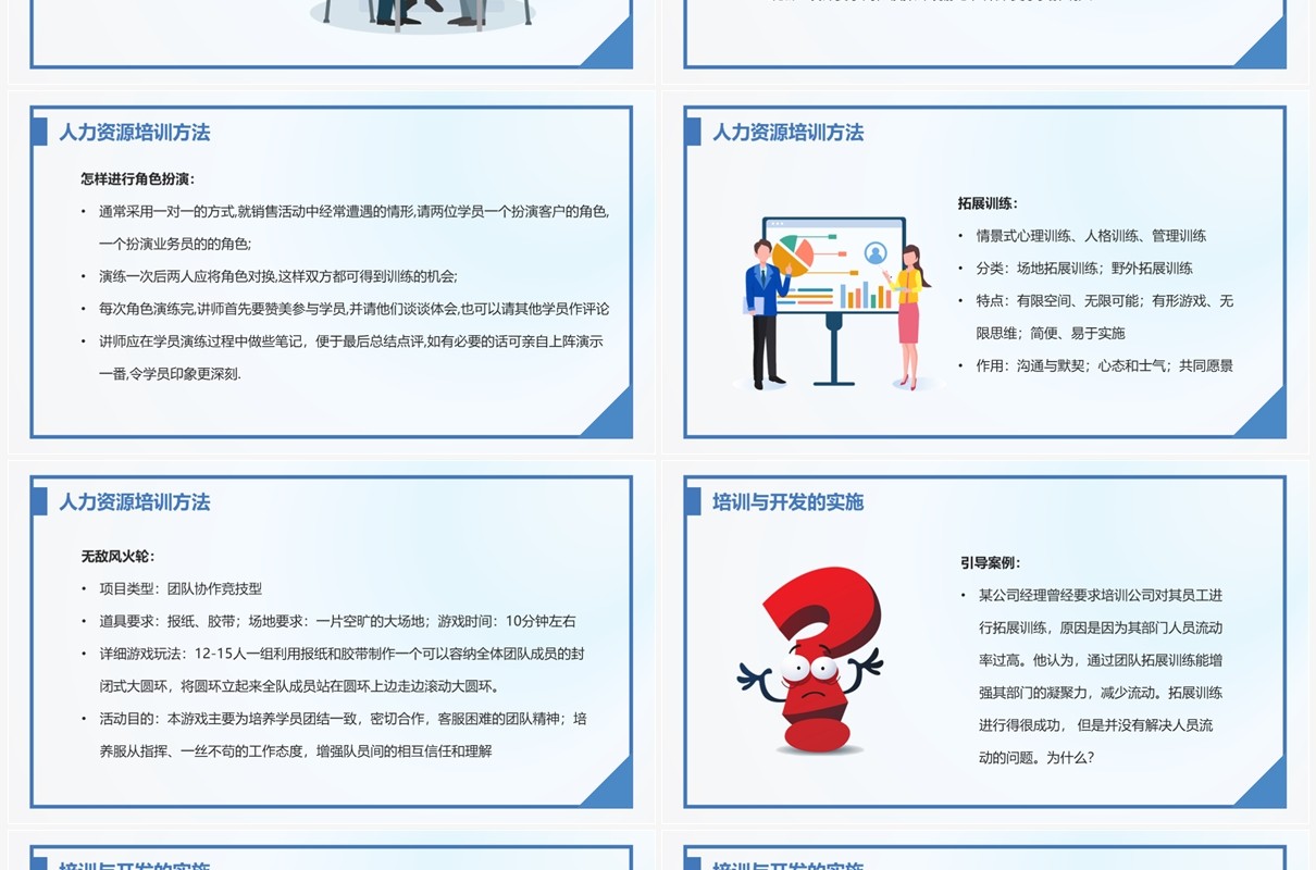 简约风人力资源培训与开发PPT模板