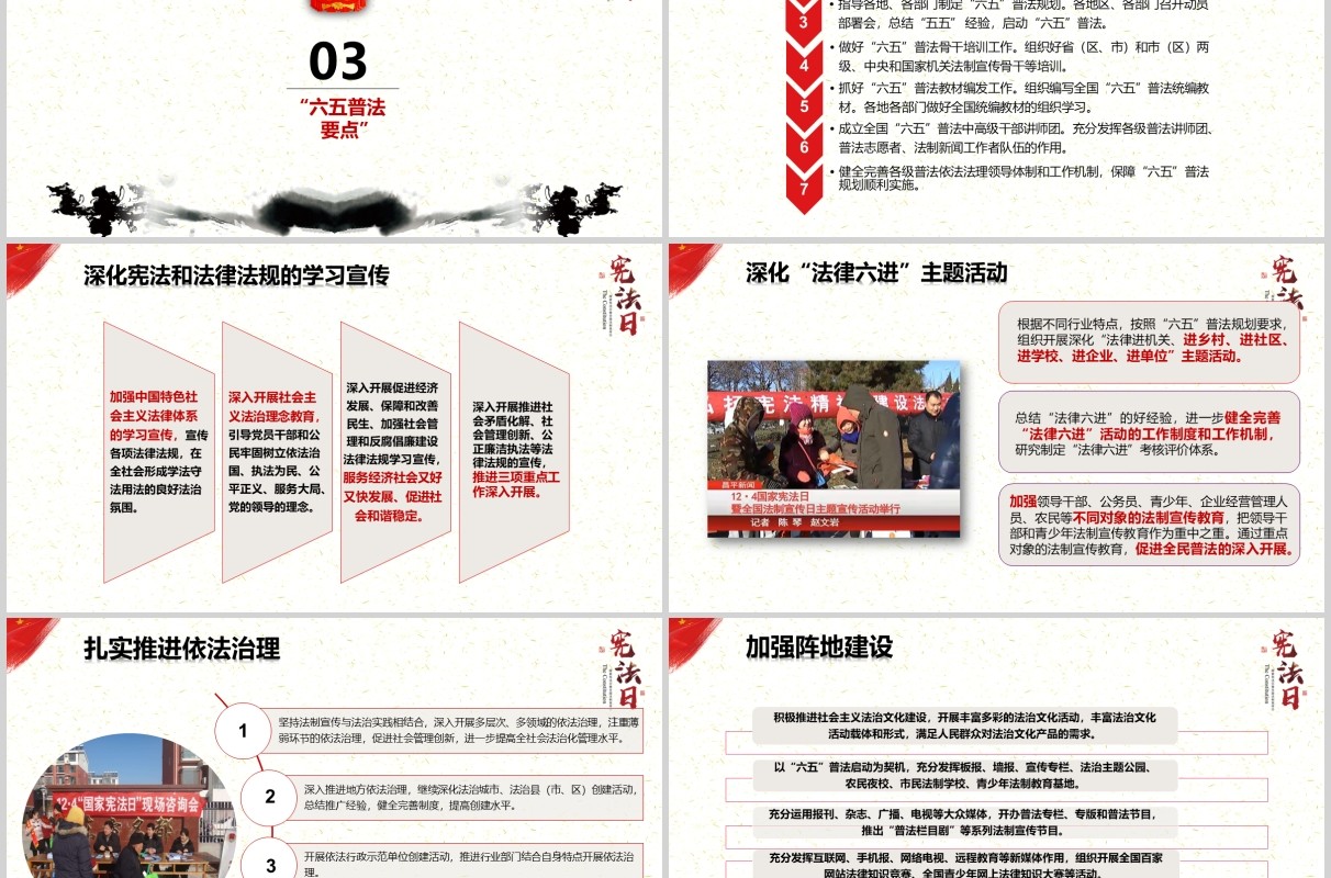 简约水墨学习解读中华人民共和国宪法修正案党课党建PPT模板