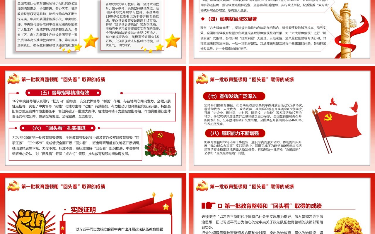 开展第二批政法队伍的整顿宣传模板ppt