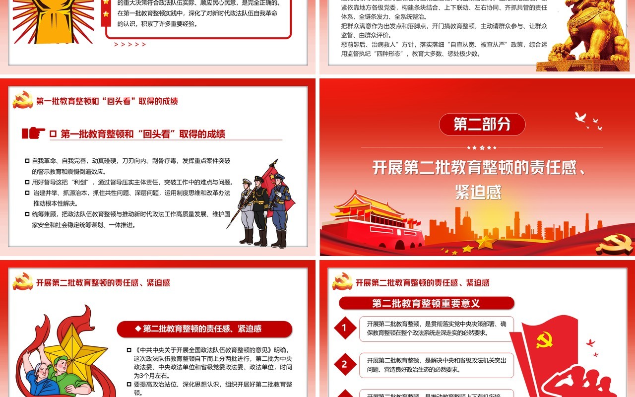 开展第二批政法队伍的整顿宣传模板ppt