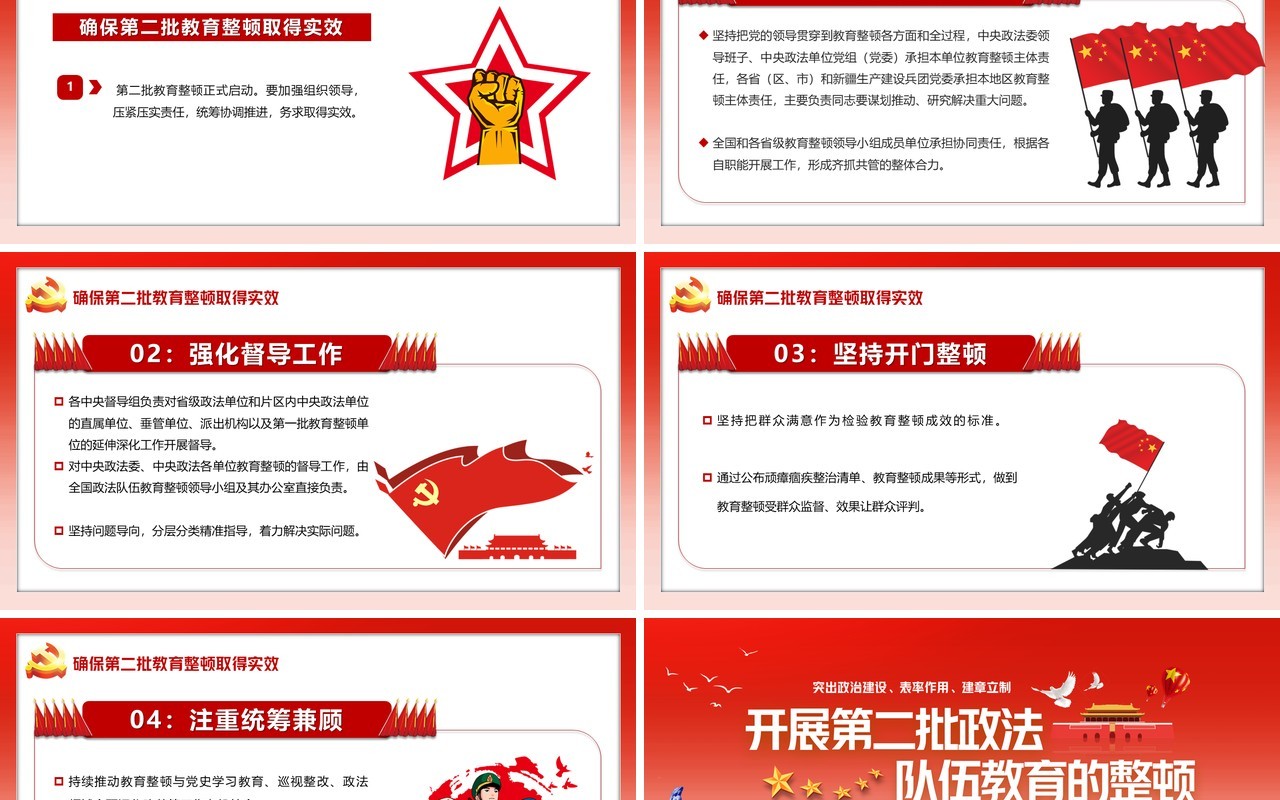 开展第二批政法队伍的整顿宣传模板ppt