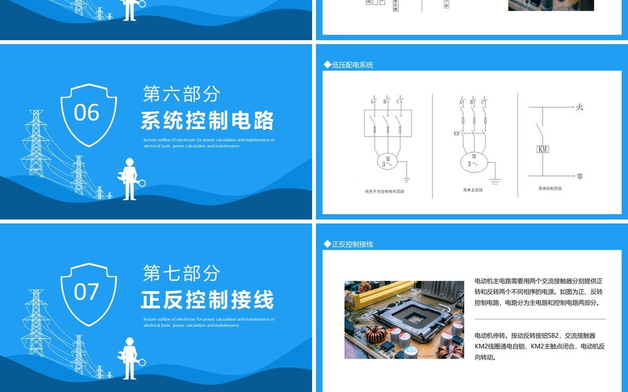 电工工具使用功率计算维修电工讲课提纲动态PPT模板