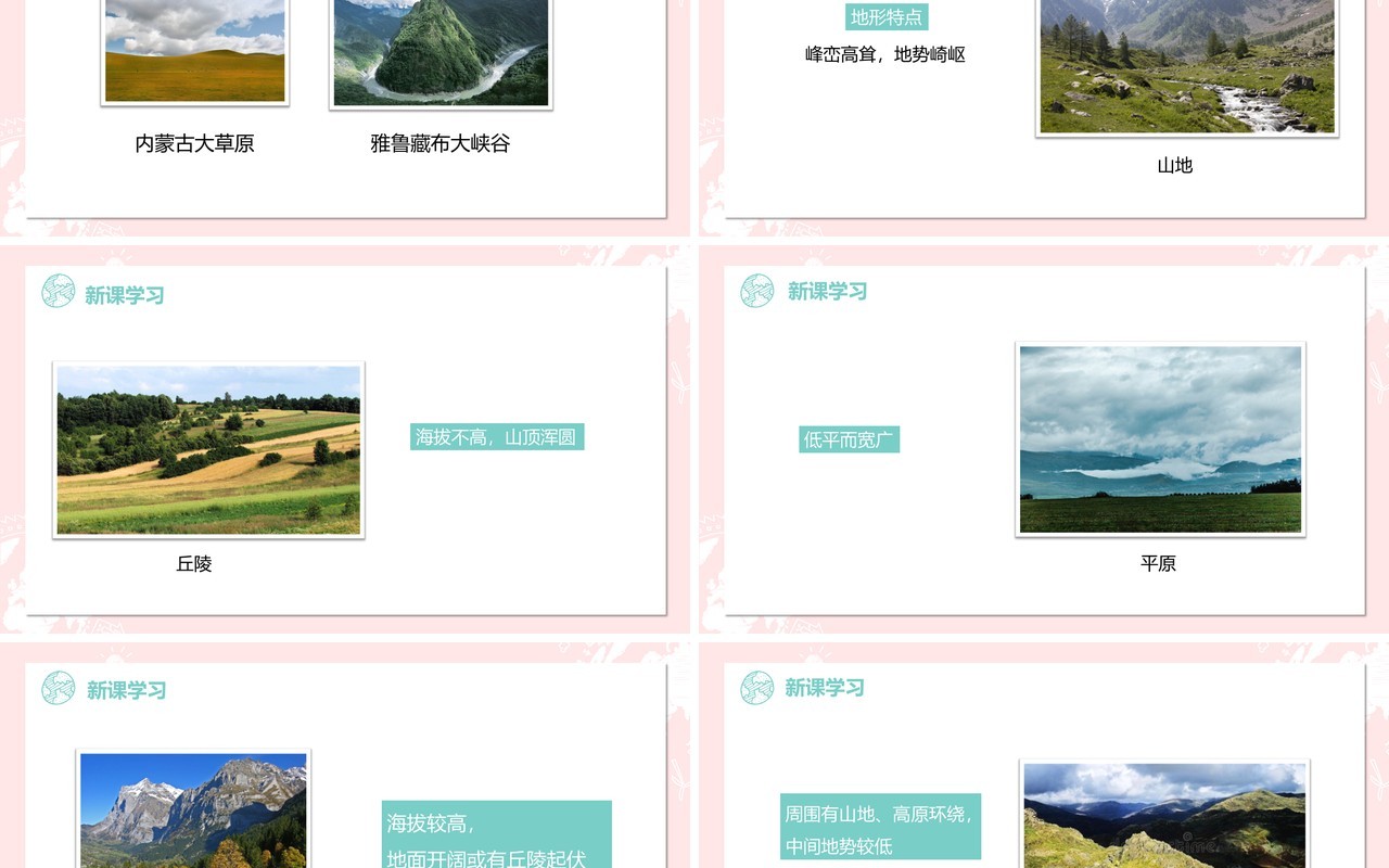 教科版五年级科学上册地球表面的地形PPT模板