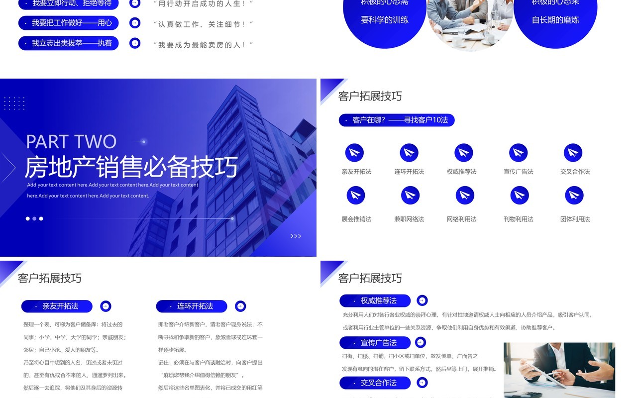 紫色商务风房地产销售培训PPT模板