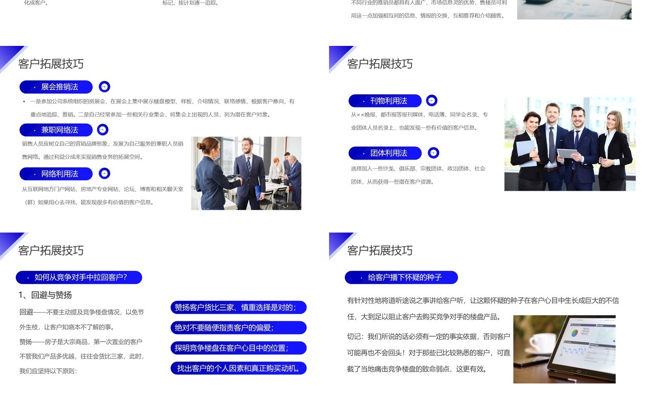 紫色商务风房地产销售培训PPT模板