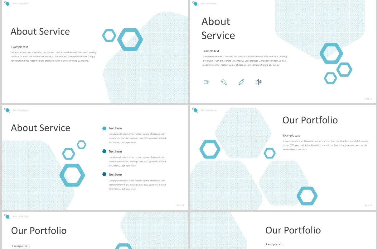 蓝色公司产品介绍PPT模板rein powerpoint template