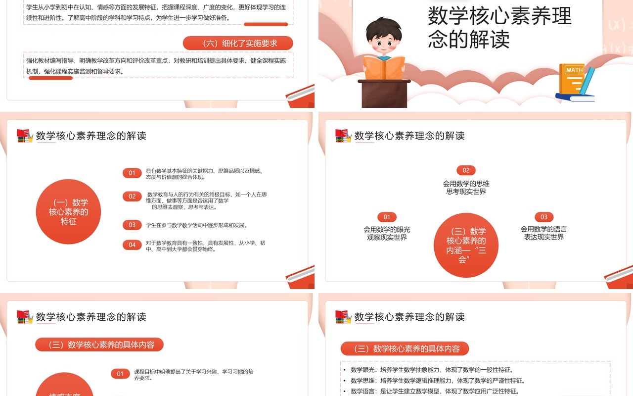 粉色2022版义务教育数学新课标解读PPT模板