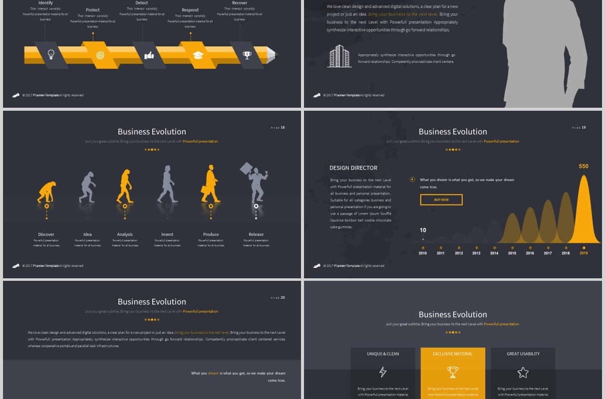 深色商务工作通用PPT模板版式设计Splash Powerpoint Template