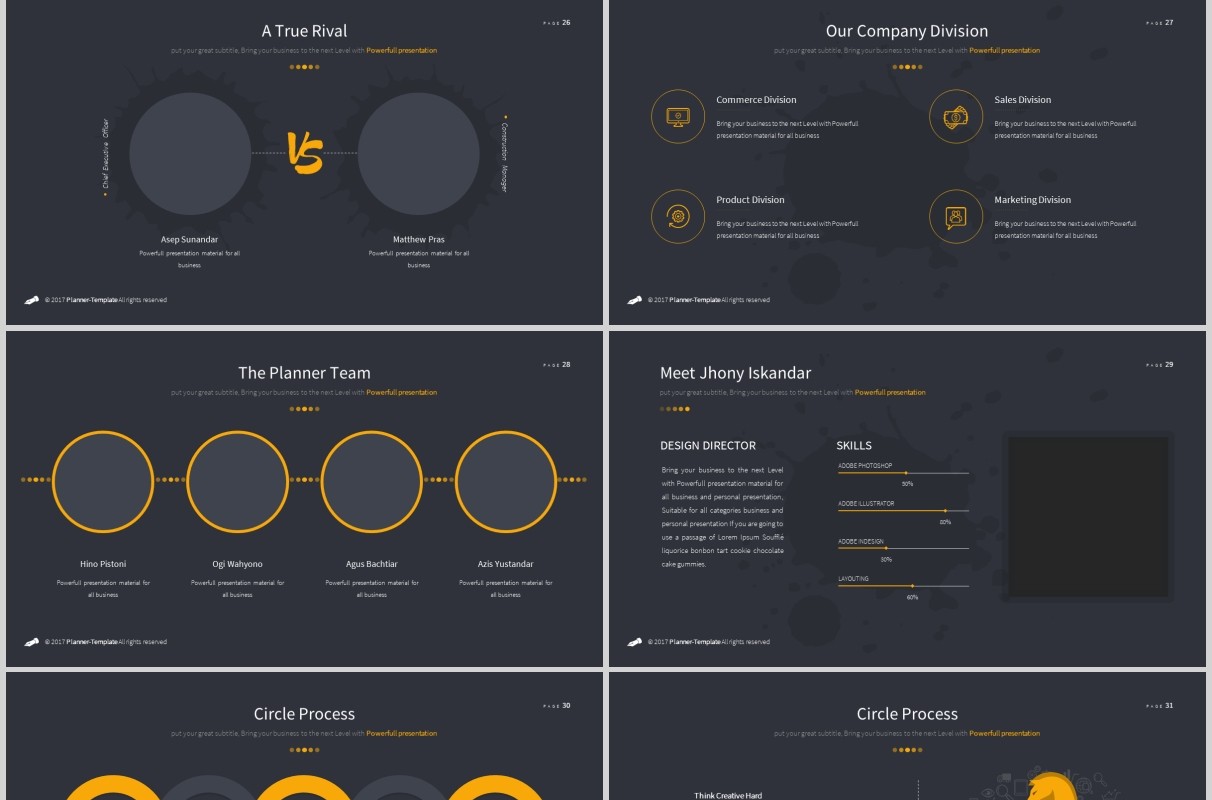 深色商务工作通用PPT模板版式设计Splash Powerpoint Template