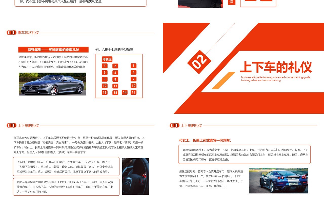 乘车商务礼仪培训高级课程培训指导动态PPT模板