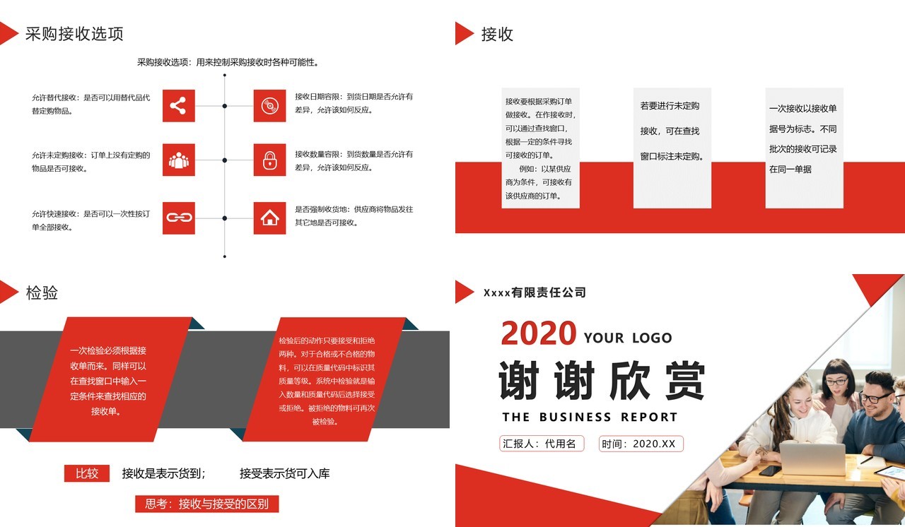 简约企业管理采购培训课件PPT模板