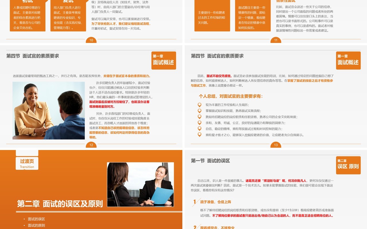 面试技巧PPT模板14