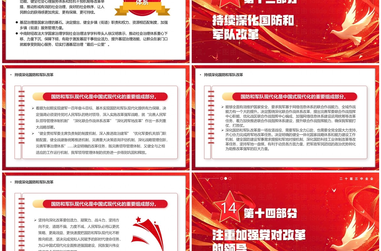 红色为中国式现代化提供强大动力和制度保障PPT模板