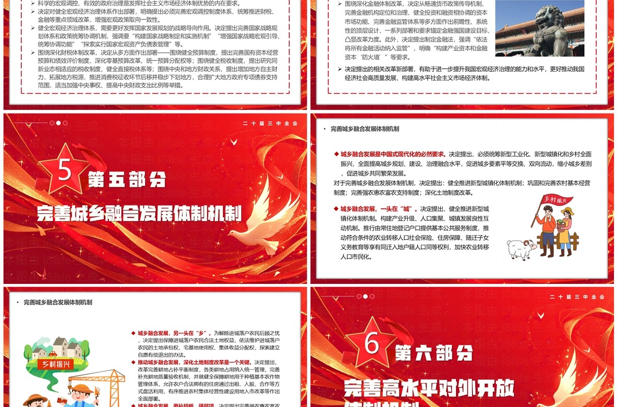 红色为中国式现代化提供强大动力和制度保障PPT模板