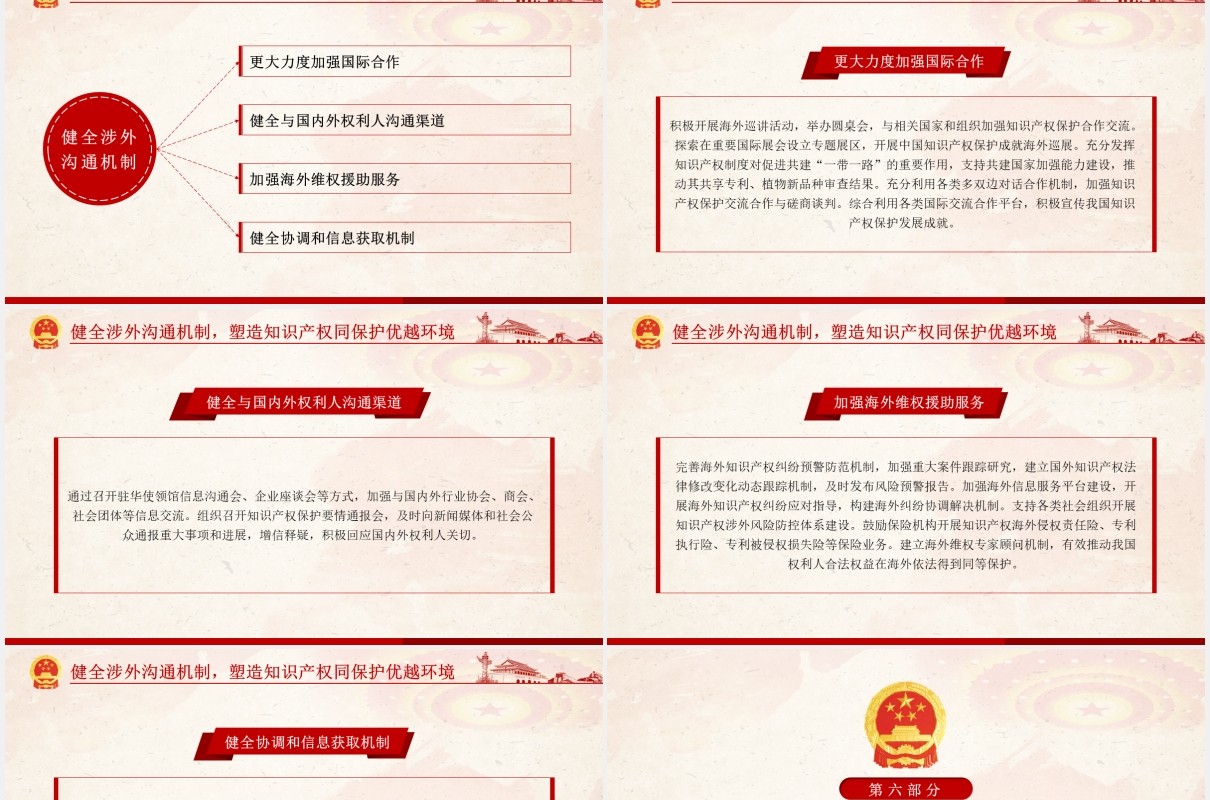 国务院关于强化知识产权保护的意见解读党课PPT模板