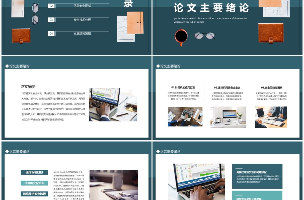计算机信息安全毕业论文答辩动态PPT模板