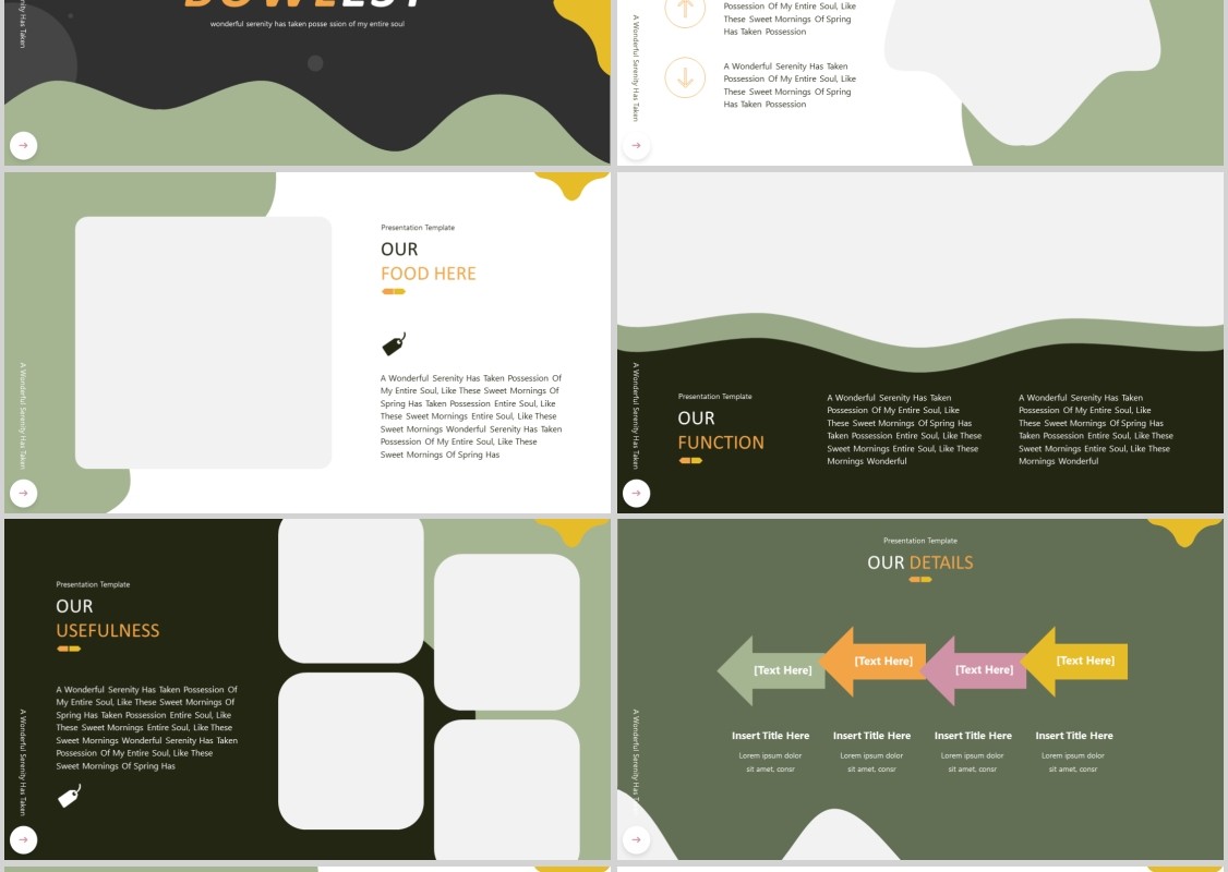 美食餐饮PPT模板Bowlest Powerpoint Template