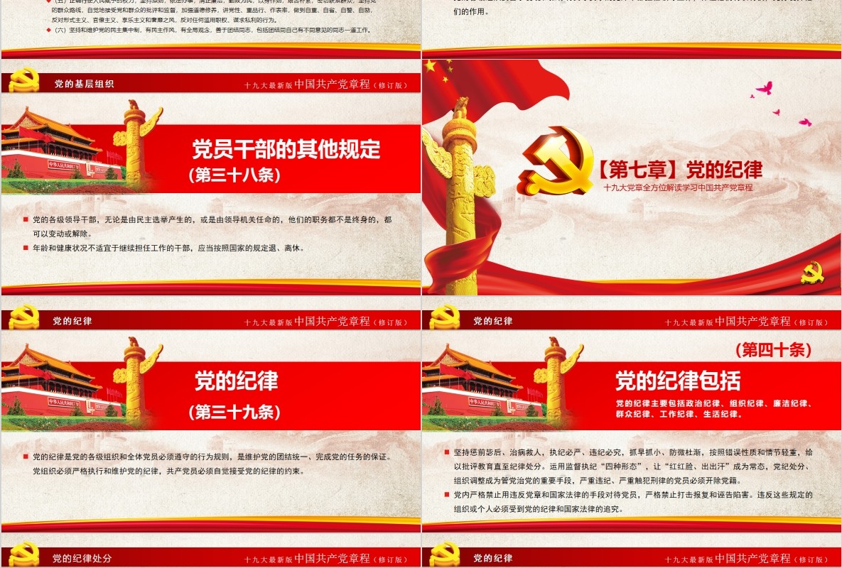 中国共产党新党章学习PPT党课模板