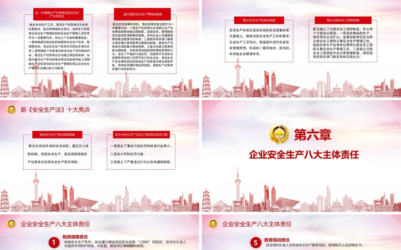 红色简约2020年全国安全生产月主题活动宣传PPT模板