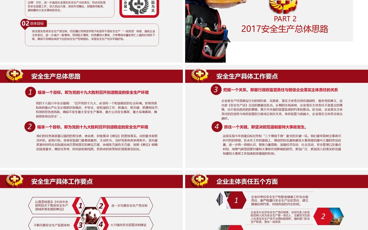 简单安全生产汇报PPT模板安全培训
