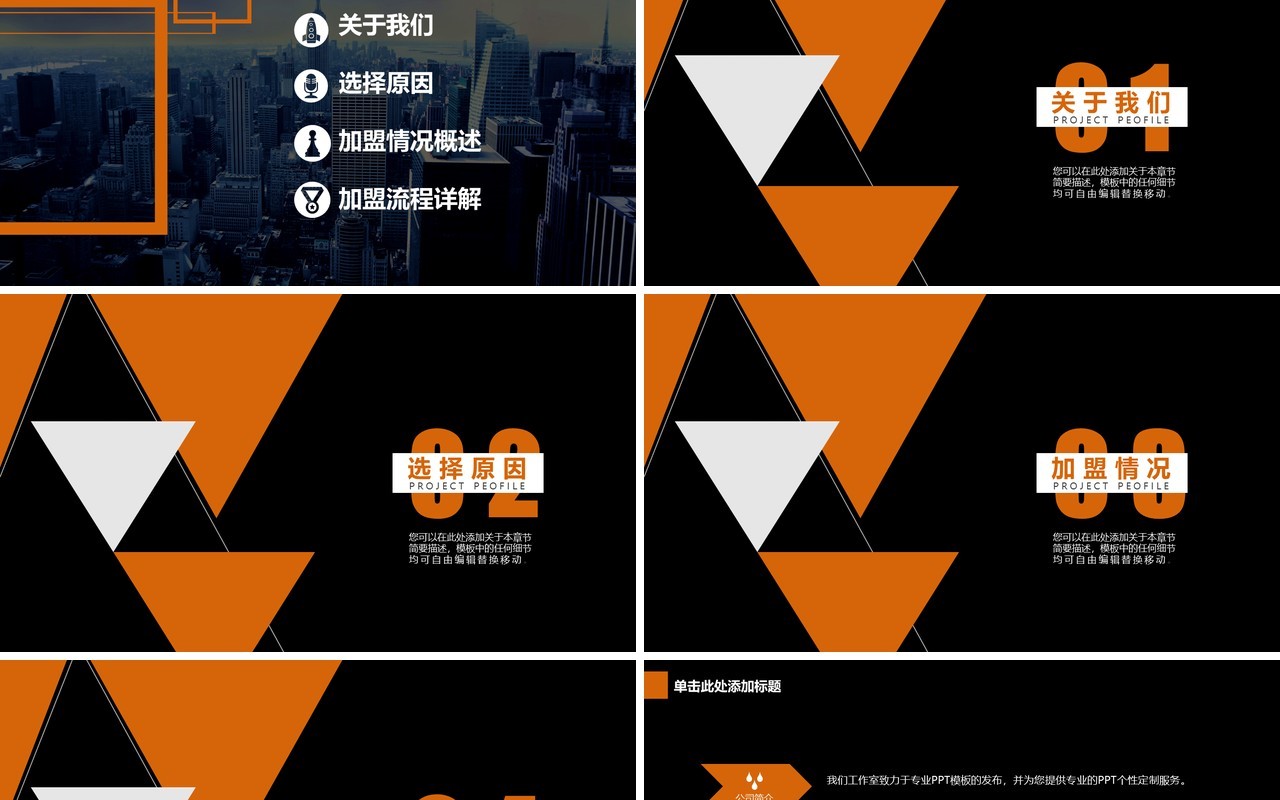 商务加盟连锁经营招商PPT模板