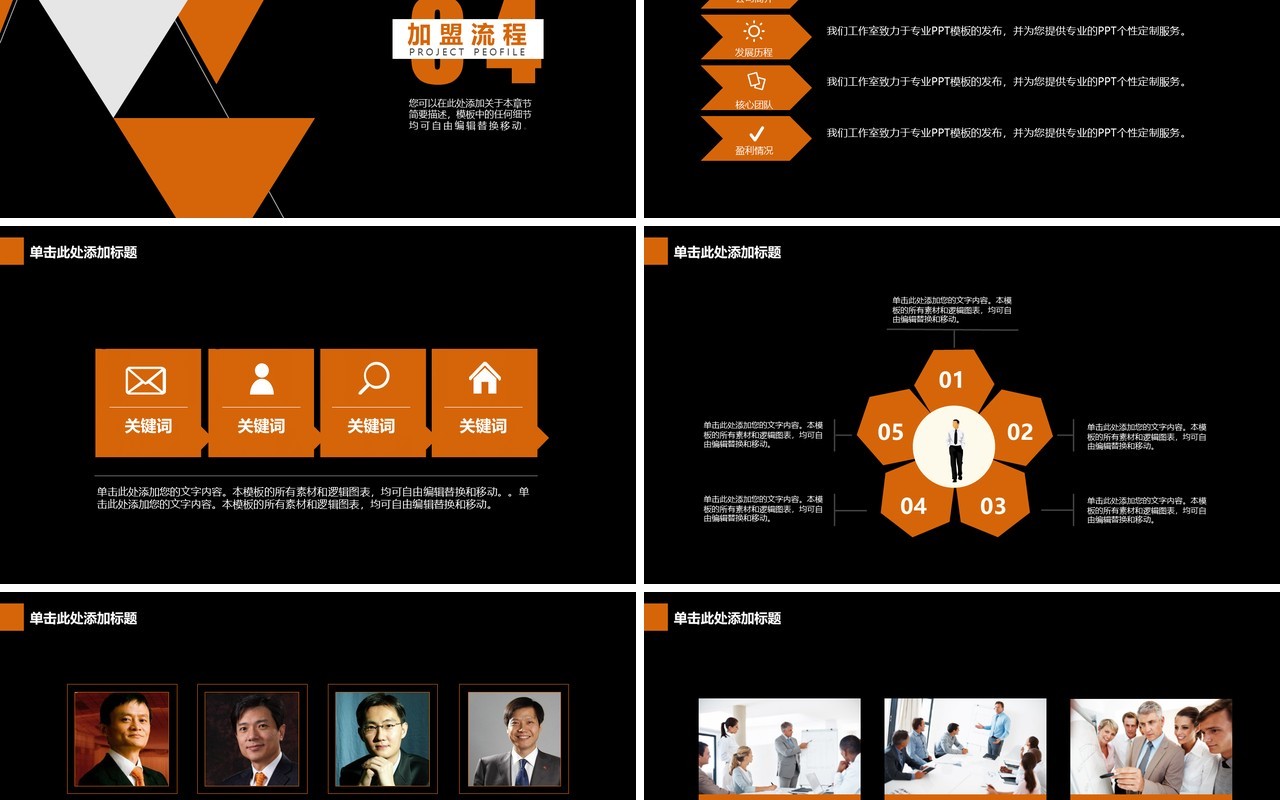 商务加盟连锁经营招商PPT模板