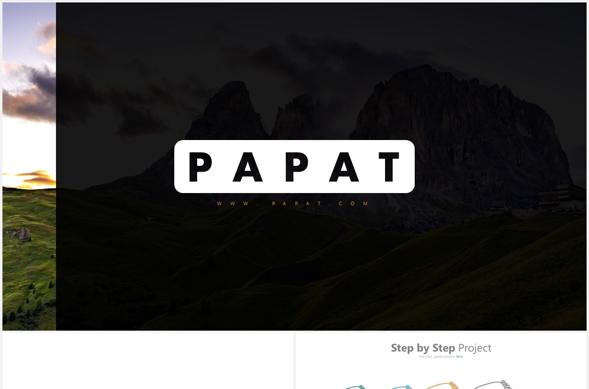 商务拼图工作通用PPT信息图表模板素材pappat powerpoint template
