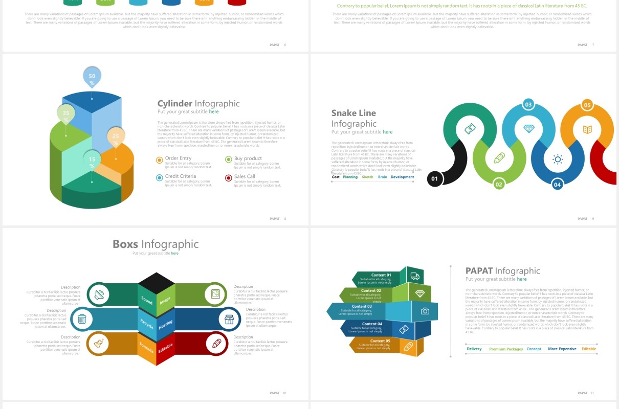 商务拼图工作通用PPT信息图表模板素材pappat powerpoint template