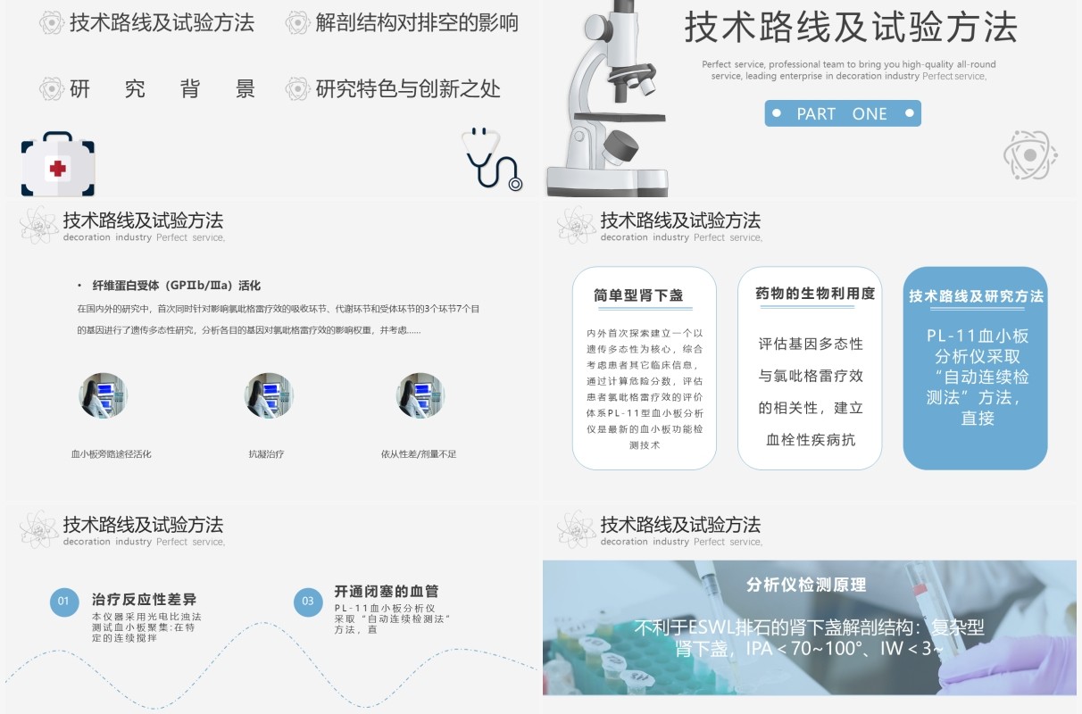 简约风医学类专业毕业答辩PPT模板