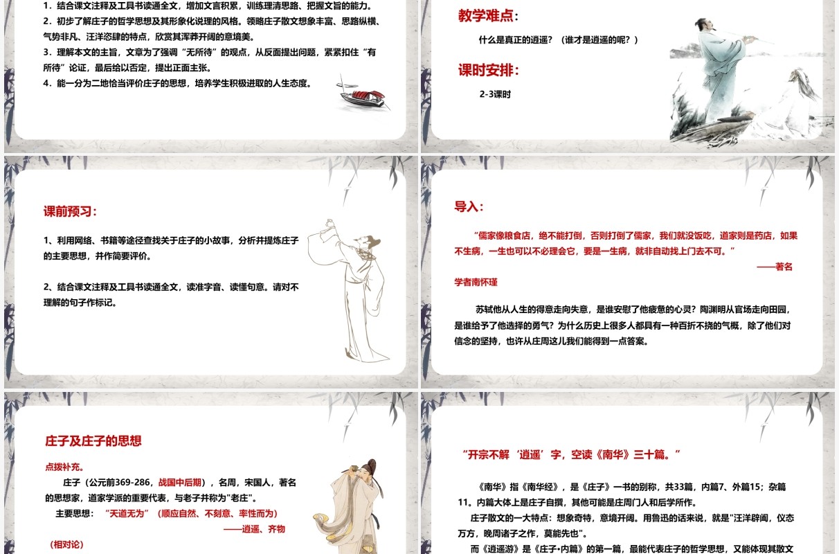部编版七年级语文上册逍遥游课件PPT模板