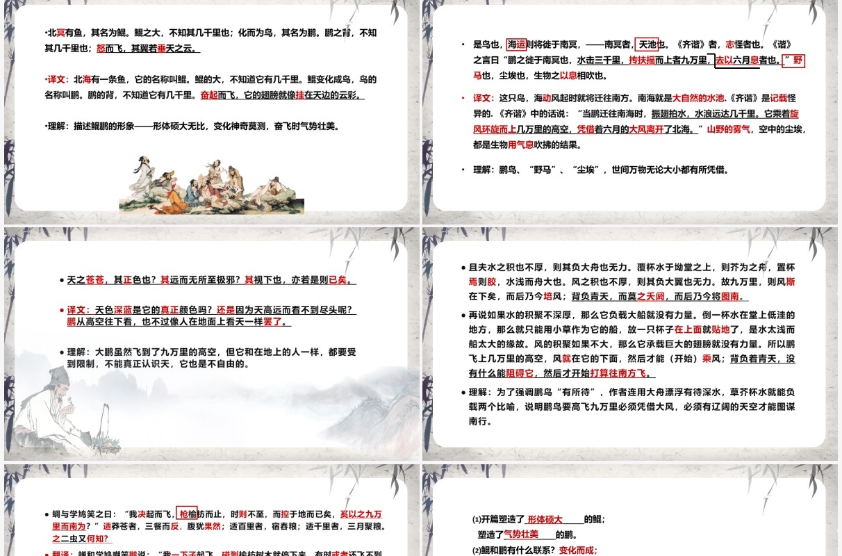 部编版七年级语文上册逍遥游课件PPT模板