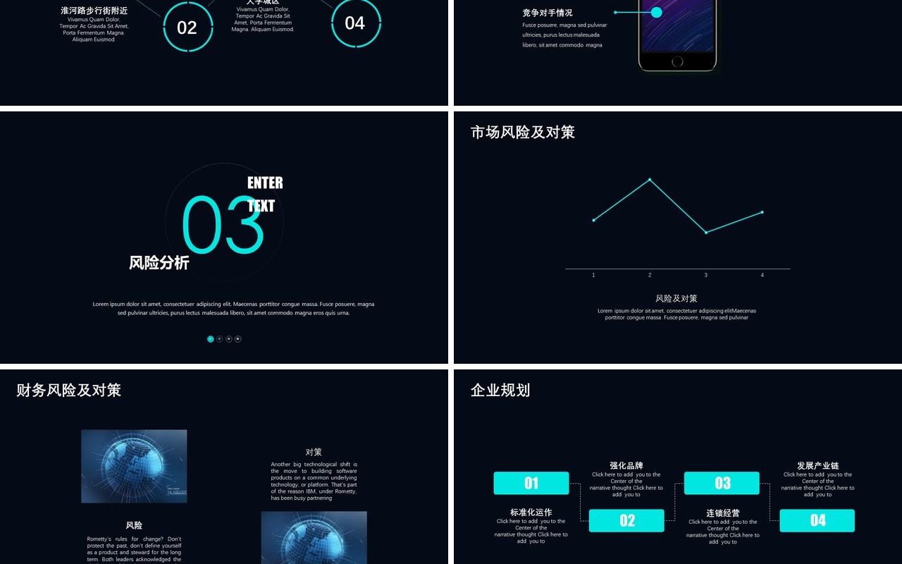 黑色简约创新科技项目计划书PPT模板