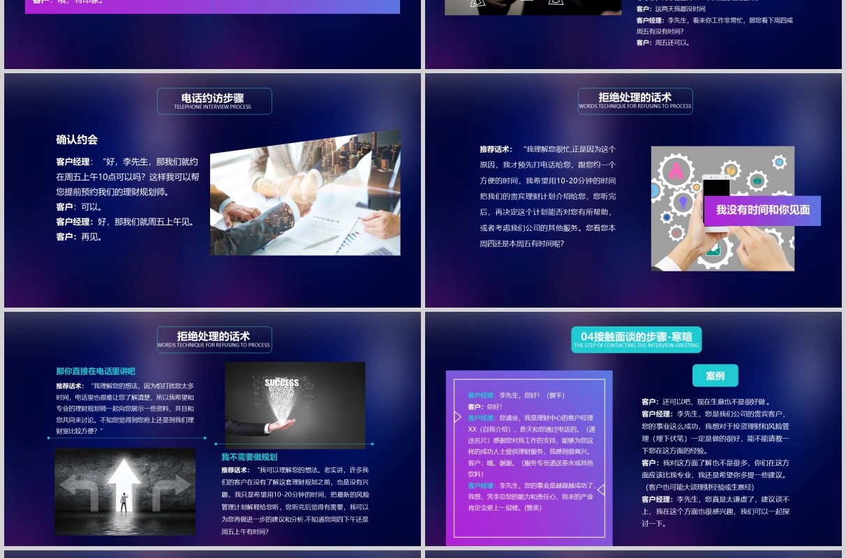 深蓝色销售培训课件顾问式营销PPT模板