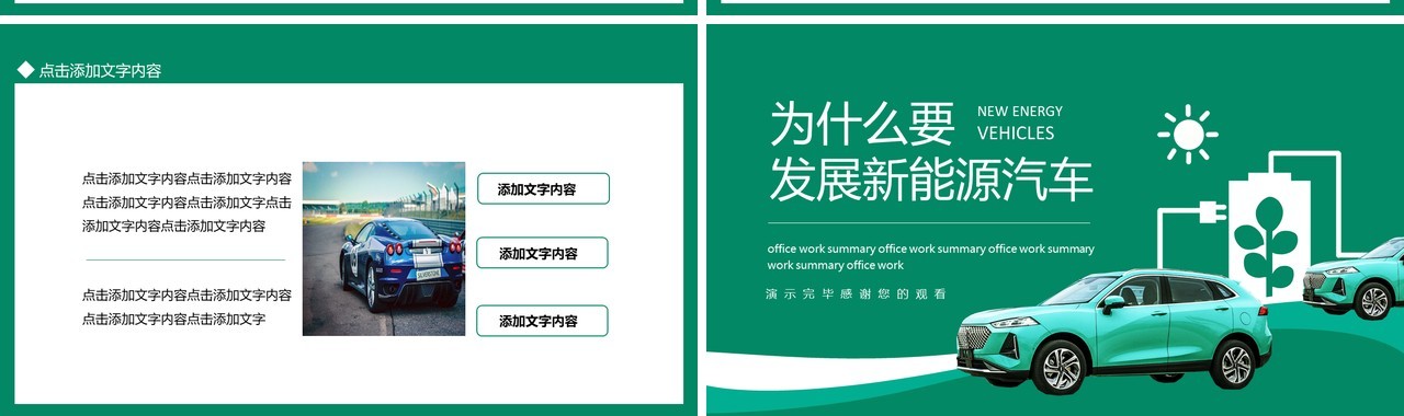 发展新能源汽车工作汇报动态PPT模板