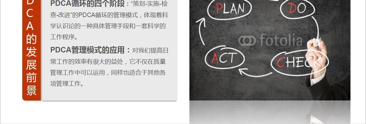 企业质量管理PDCA循环图培训工作通用PPT模板