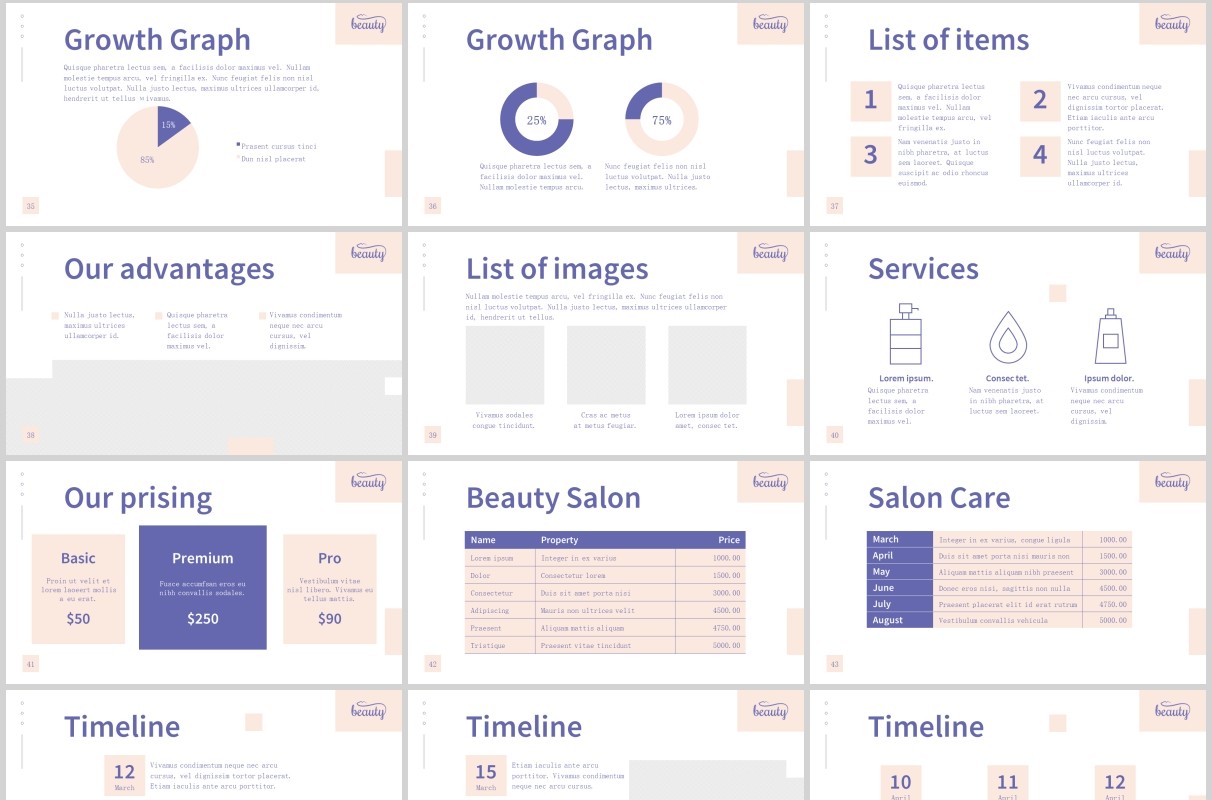 皮肤美容私人诊所专科医院PPT版式模板Skin Beauty Clinic PowerPoint Presentation