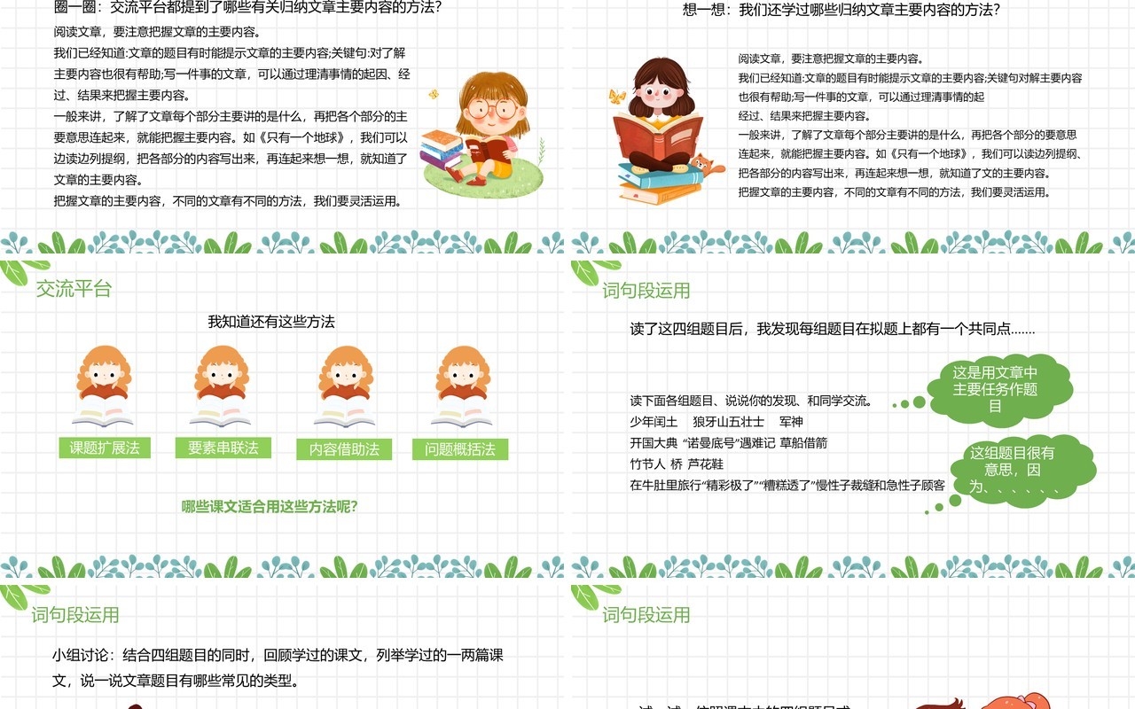 部编版六年级语文上册语文园地八课件PPT模板