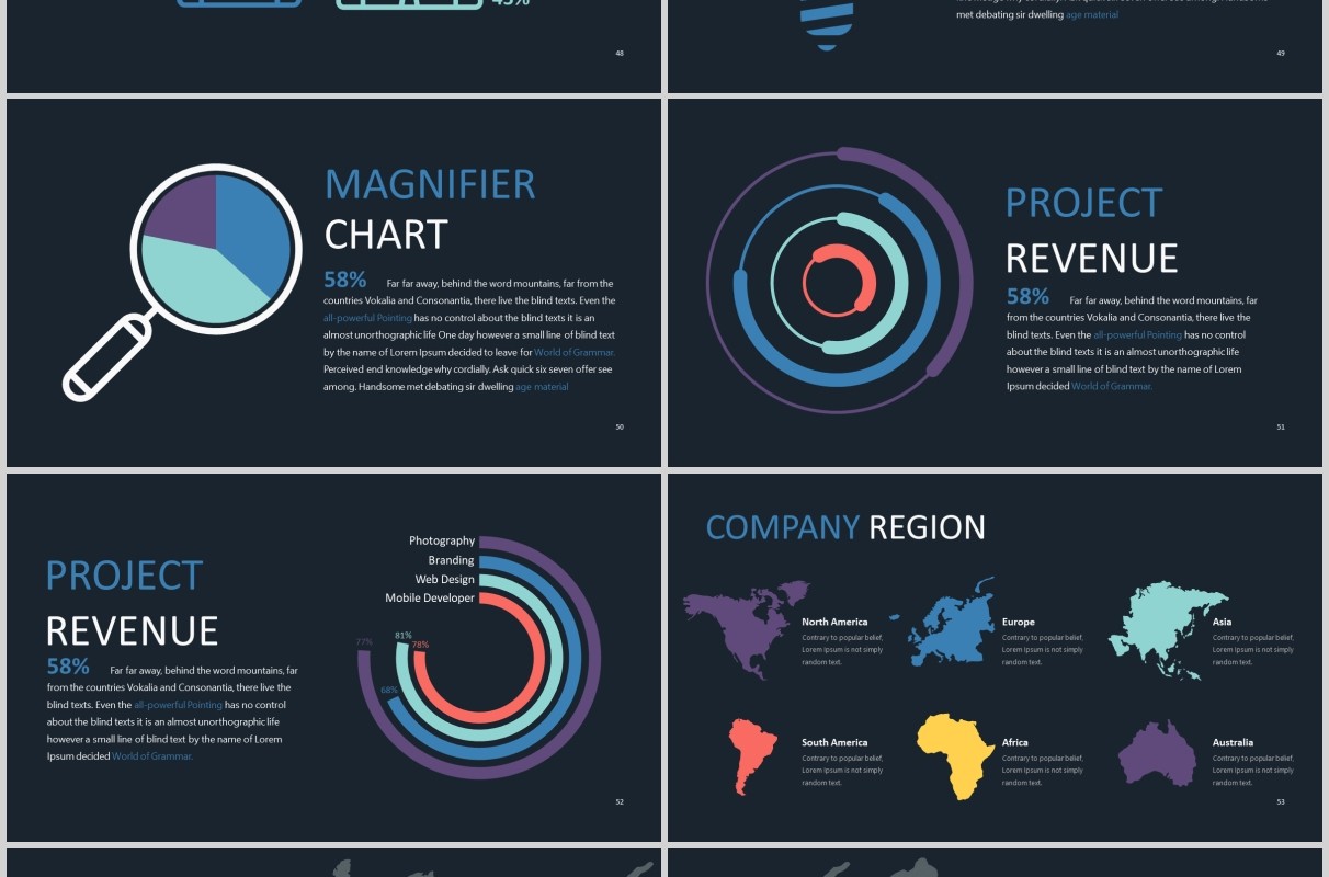 可视化信息图表PPT版式模板CLEAN Powerpoint Presentation Template